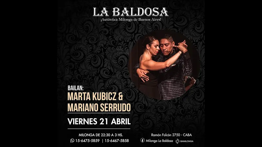Video thumbnail for Marta Kubicz & Mariano Serrudo argentine tango Vals performance La Baldosa, Buenos Aires (2/2)