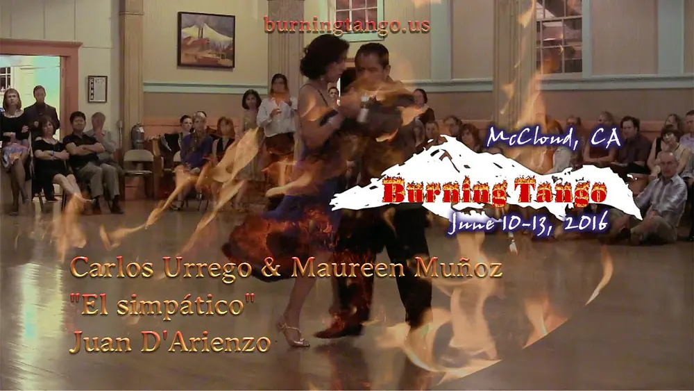 Video thumbnail for Carlos Urrego & Maureen Muñoz "El simpático" Juan D'Arienzo - BurningTango 2016
