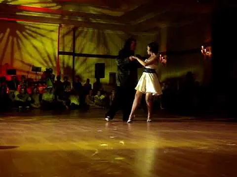 Video thumbnail for Mariano Chicho Frumboli and Juana Sepulveda. "Last﻿ tango for Astor". Show at Tangon-2010