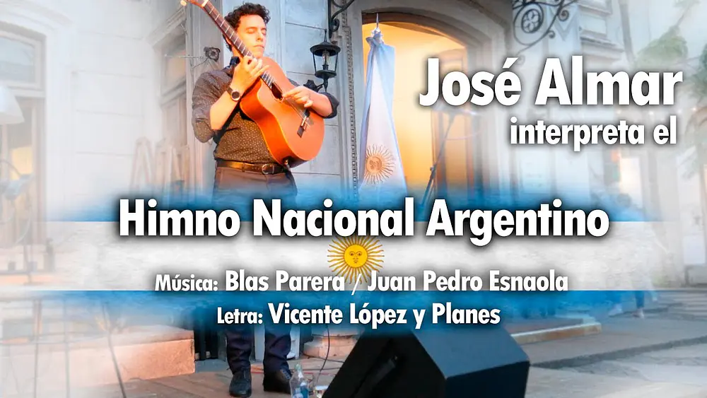Video thumbnail for HIMNO NACIONAL ARGENTINO por José Almar (Bs. As. Argentina)