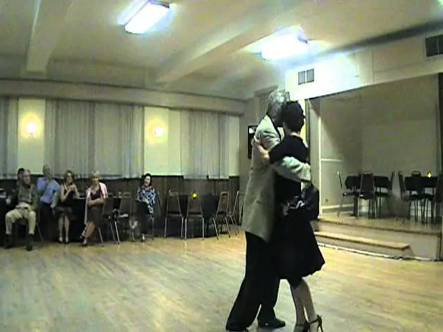 Video thumbnail for Oscar Casas and Ana Miguel vals exhibition at Milonga Portenia in Chicago