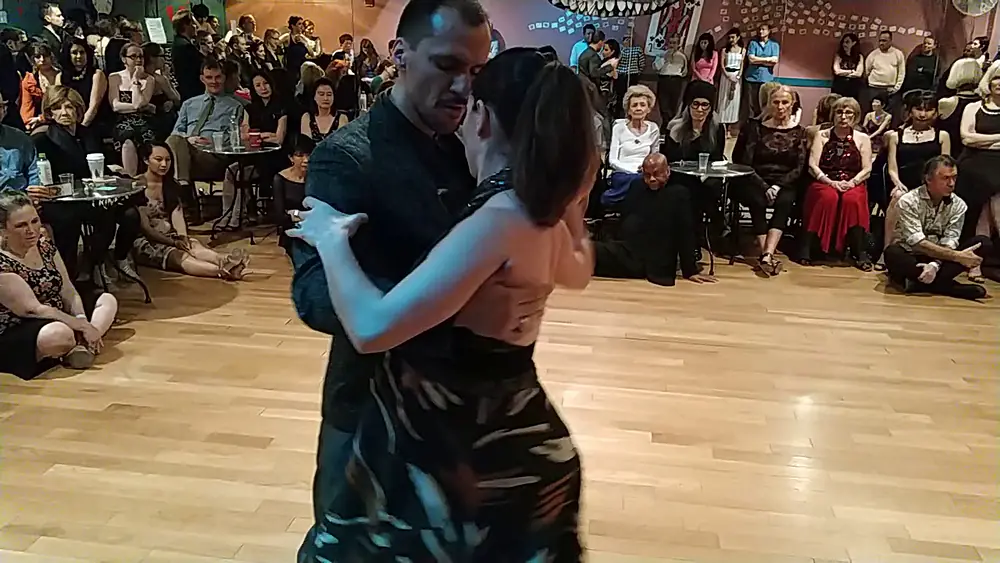 Video thumbnail for Ana Padron & Diego Blanco performance tango @ Mala Leche Milonga NYC 1/5/2019