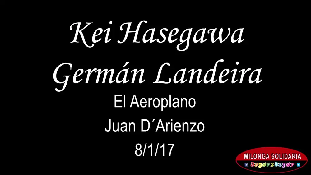 Video thumbnail for Kei Hasegawa y Germán Landeira. Milonga Solidaria JugarxJugar.