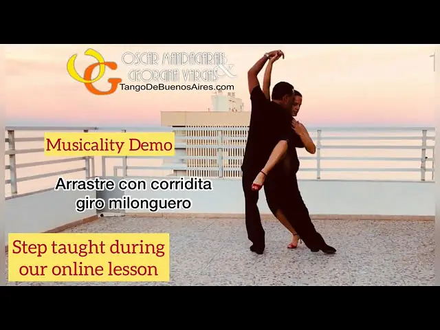 Video thumbnail for Musicality Demo #arrastre corridita giro #milonguero #TANGO by Georgina Vargas Oscar Mandagaran