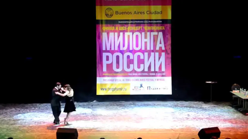Video thumbnail for Mathias Batista Aleman y Sonia Cantero - De floreo - Milonga Russia 2014