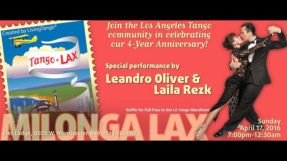 Video thumbnail for Leandro Oliver and Laila Rezk at Milonga LAX, April 2016 (1/3)