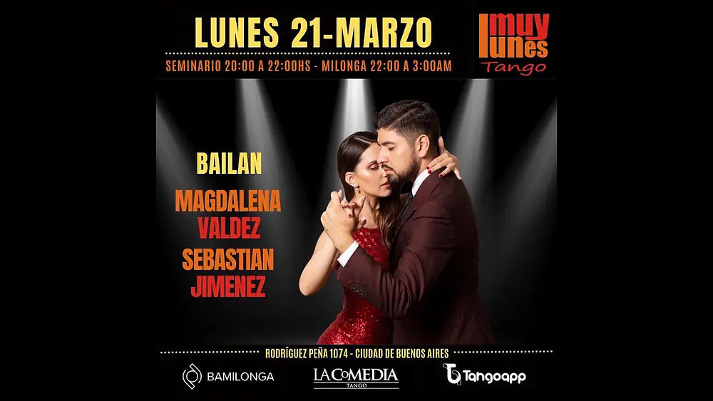 Video thumbnail for Sin lagrimas - Magdalena Valdez & Sebastián Jimenez en Muy Lunes Tango / Milonga Muy Lunes