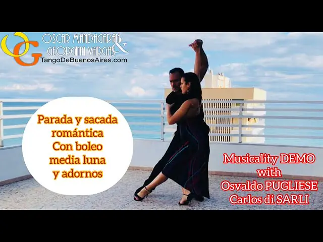 Video thumbnail for Romantic#TANGO parada #sacada #adornos media luna Musicality demo Georgina Vargas & Oscar Mandagaran
