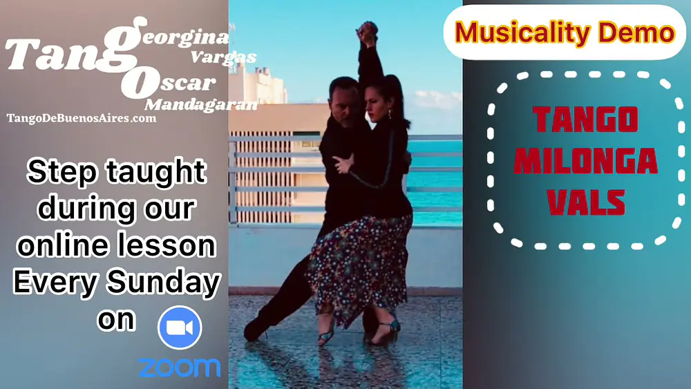 Video thumbnail for Musicality demo #TANGO #MILONGA #VALS combination with giro  Georgina Vargas & Oscar Mandagaran