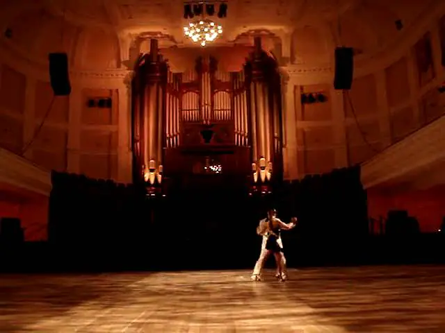 Video thumbnail for Gustavo Rosas and Gisela Natoli at Wellington City Town Hall during NZ Tango festival June 2010.