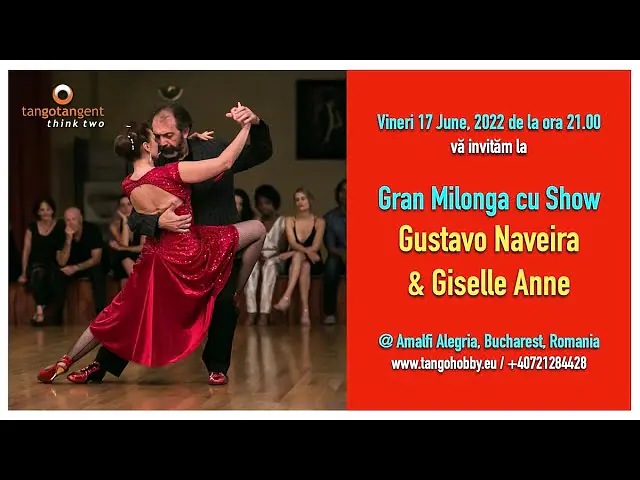 Video thumbnail for Milonga cu Showul Maeștrilor Gustavo Naveira y Giselle Anne la Bucuresti