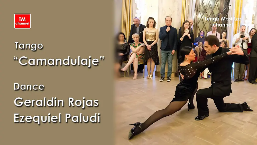 Video thumbnail for Tango “Camandulaje”. Geraldin Rojas with Ezequiel Paludi on nightly milonga in Moscow. Танго.