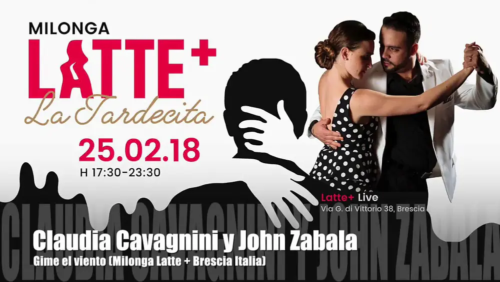 Video thumbnail for Claudia Cavagnini y John Zabala 1/5 Tango Gime el viento (Milonga Latte + Brescia   Italia)