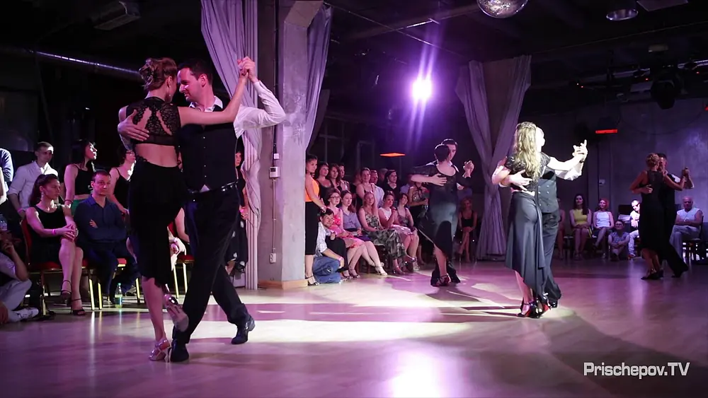 Video thumbnail for Students dance, Evgenia Samoylova & Luis Squicciarini, Moscow, Milonga Ideal, Planetango, 21.06.2019