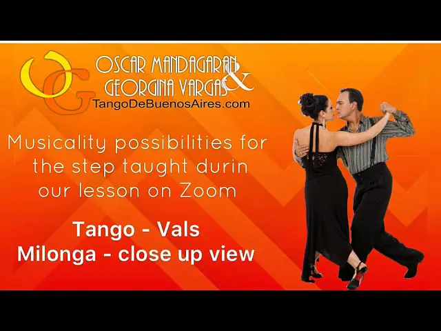 Video thumbnail for Musicality TANGO VALS #MILONGA GIRO milonguero con juego rítmico Georgina Vargas Oscar Mandagaran