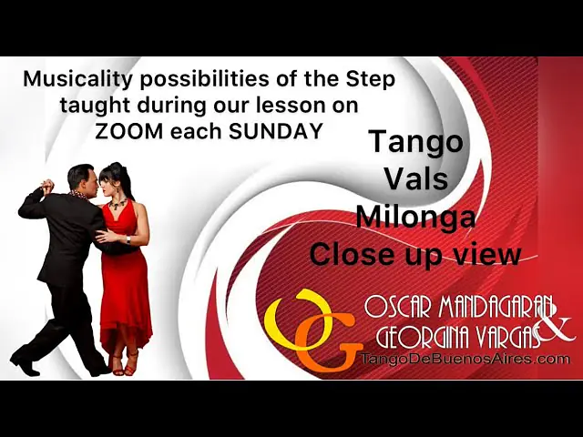 Video thumbnail for Musicality TANGO VALS #MILONGA Juego rítmico de cruces y traspiés Georgina Vargas Oscar Mandagaran