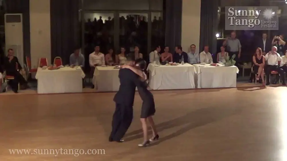 Video thumbnail for Kostas Nikolaidis & Vassia Thanopoulou 2/3, SUNNY TANGO FESTIVAL 2013. Juan d'Arienzo-El Puntazo