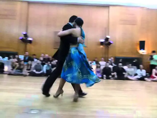 Video thumbnail for Argentine Tango performance 2 (milonga) by Andres Bravo and Carolina Jaurena at Yale Tango Fest 2013